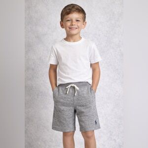 Polo Ralph Lauren Boys Lounge Shorts Gray Pony Logo Size M 10-12